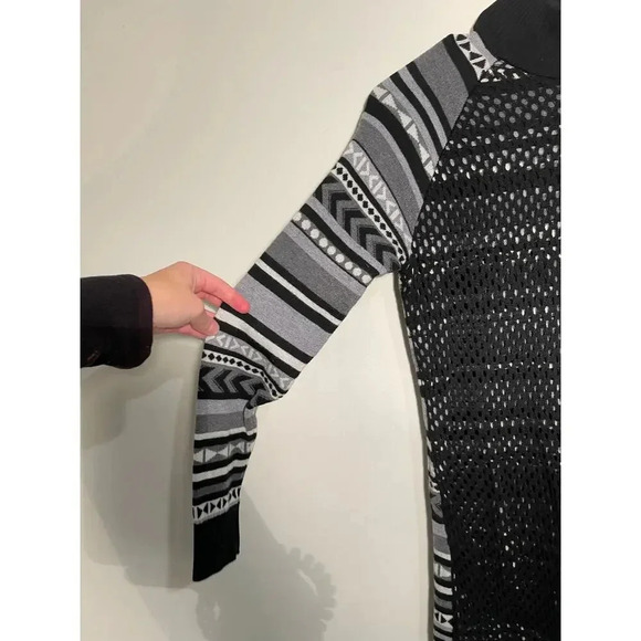 Krimson Klover Striped‎ Nordic Wool Blend Zipper Neck Sweater - Picture 4 of 11